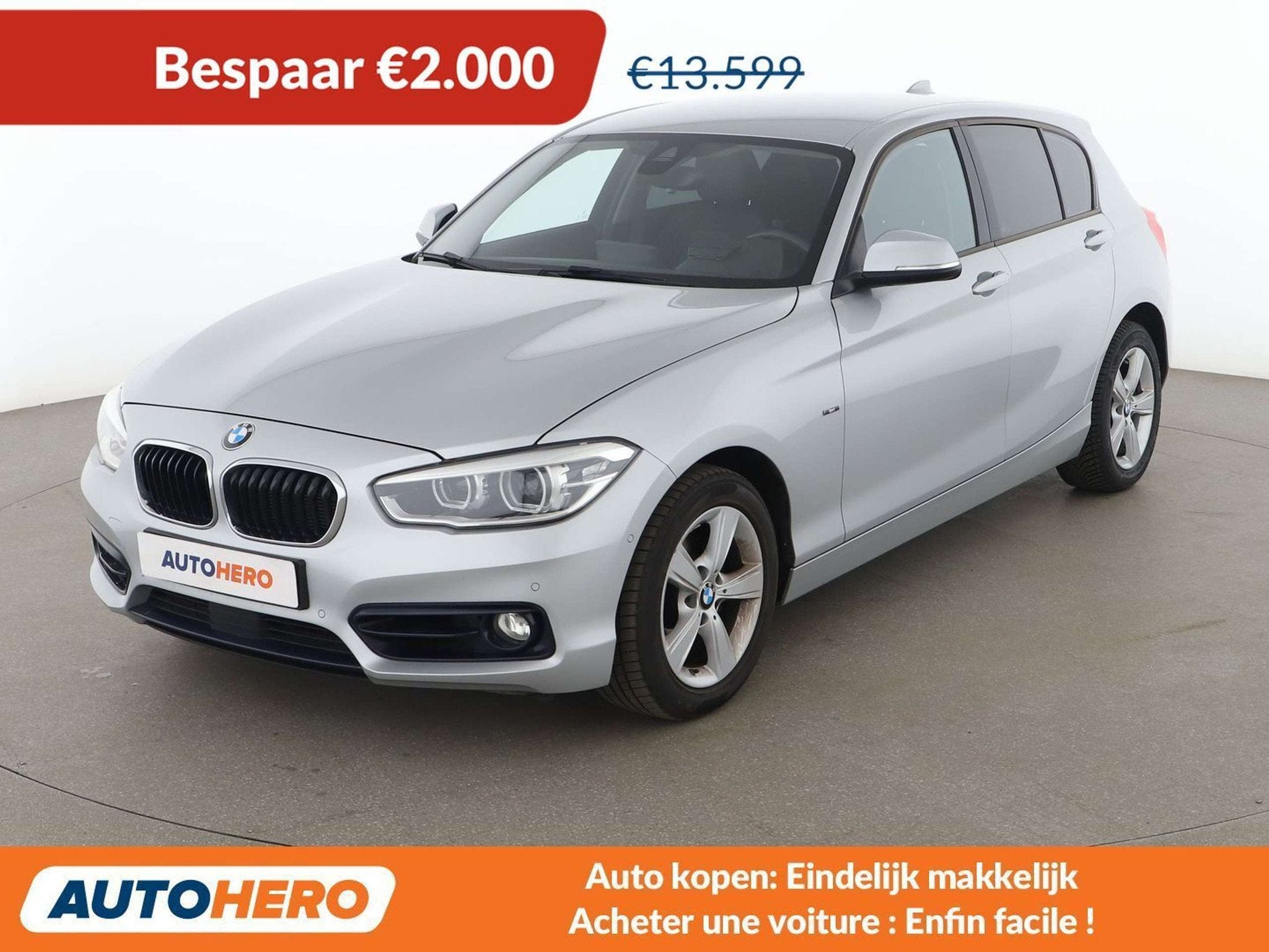 BMW 1 Serie 120 120i Sport Line (bj 2015, automaat), Auto's, Automaat, Gebruikt, Overige brandstoffen, Adaptive Cruise Control