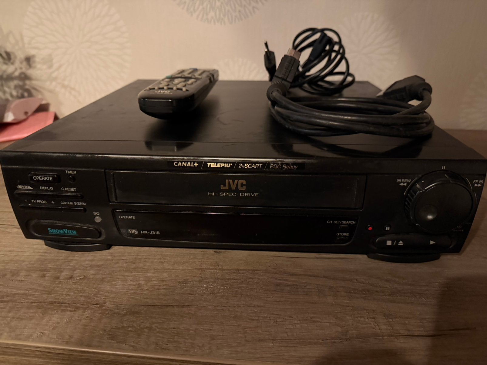 JVC HR-J315 VHS— functioneel + afstandsbediening, Ophalen of Verzenden, Gebruikt
