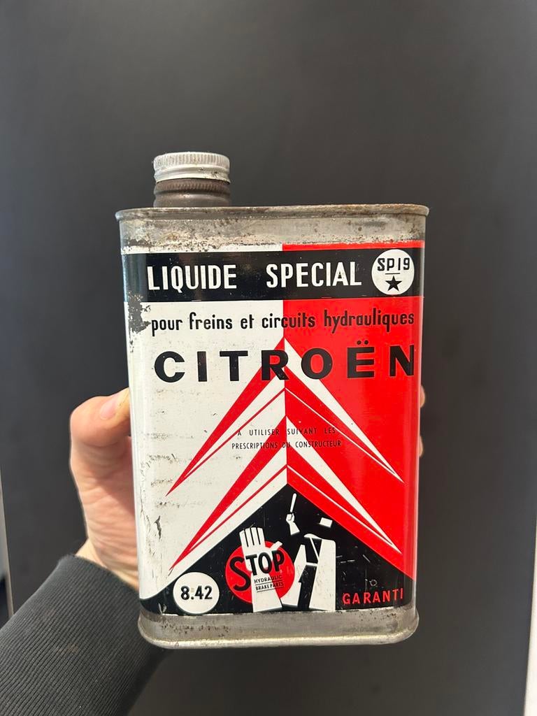 Bidon ancien Citroen huile olieblik olie blik oil can, Collections, Marques & Objets publicitaires, Enlèvement ou Envoi
