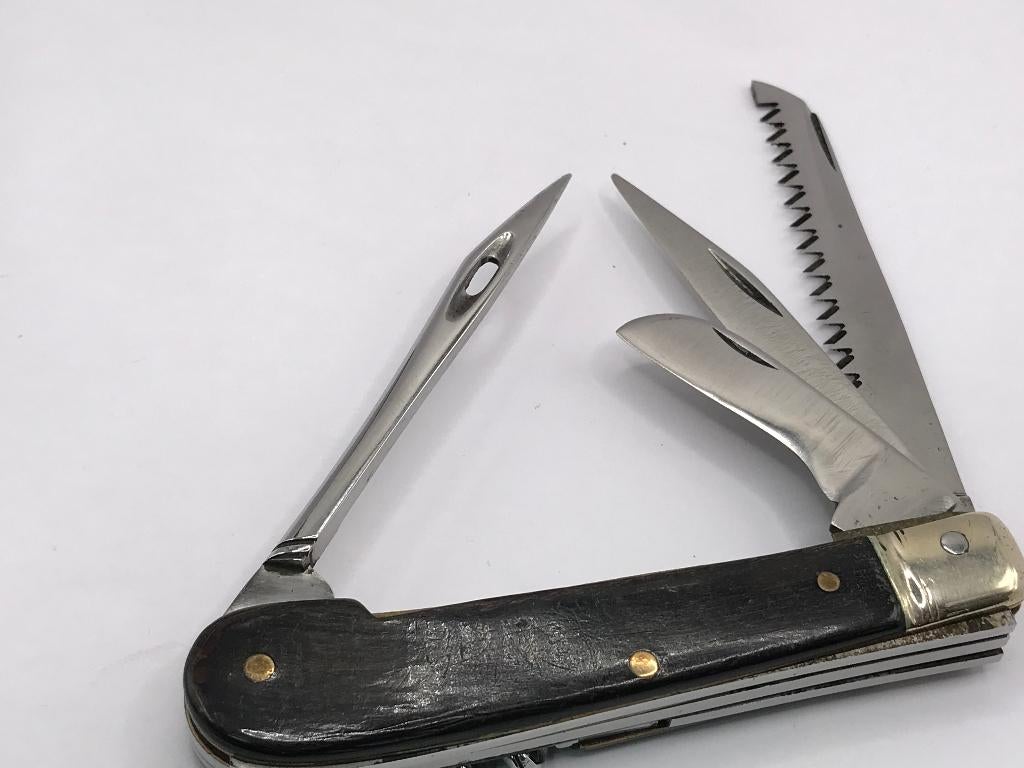 Vintage pre 1950 Victorinox MarlinSpike Buffalo Horn 5 Blade, Caravans en Kamperen, Verzenden, Gebruikt