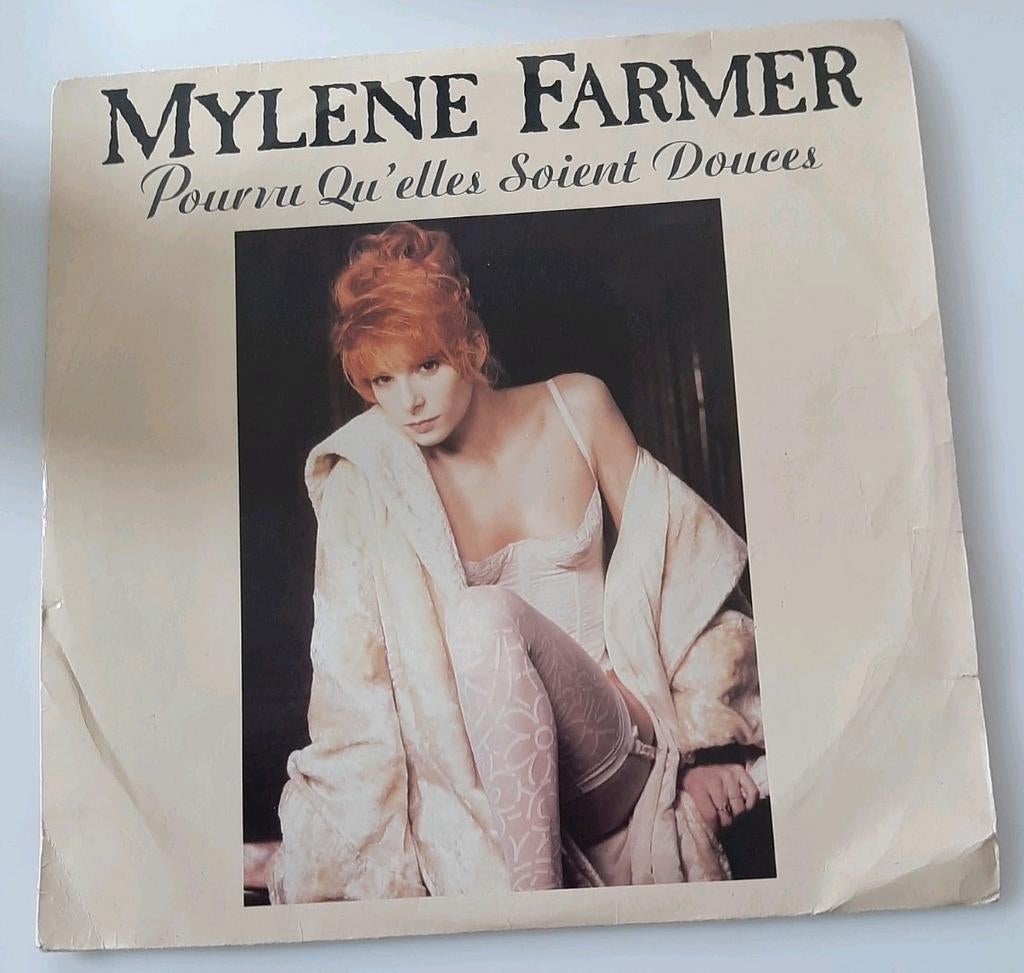 Vinyl 45trs- mylene Farmer- pourvu qu'elles soient douces, Ophalen of Verzenden, Gebruikt