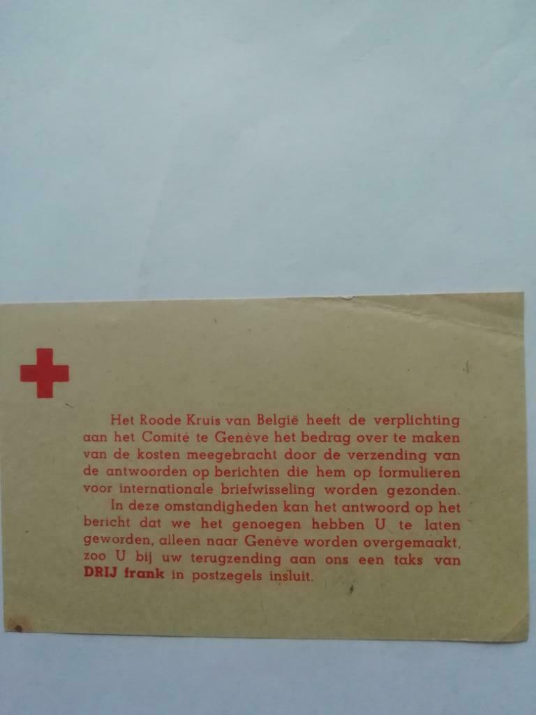 Oud dokument Rode Kruis, Verzamelen, Ophalen of Verzenden, Gebruikt