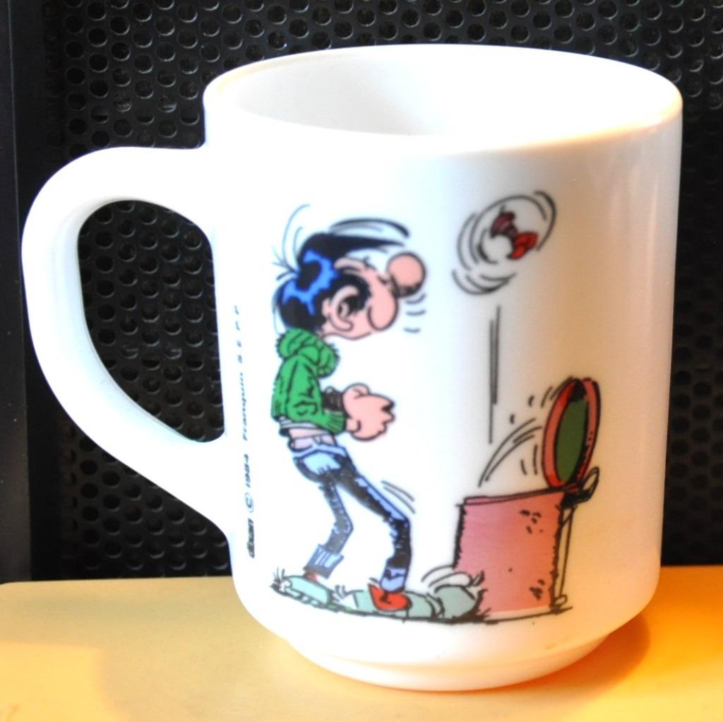 mug publicitaire dixan gaston lagaffe 1984, Ophalen of Verzenden, Overige figuren, Zo goed als nieuw, Overige typen
