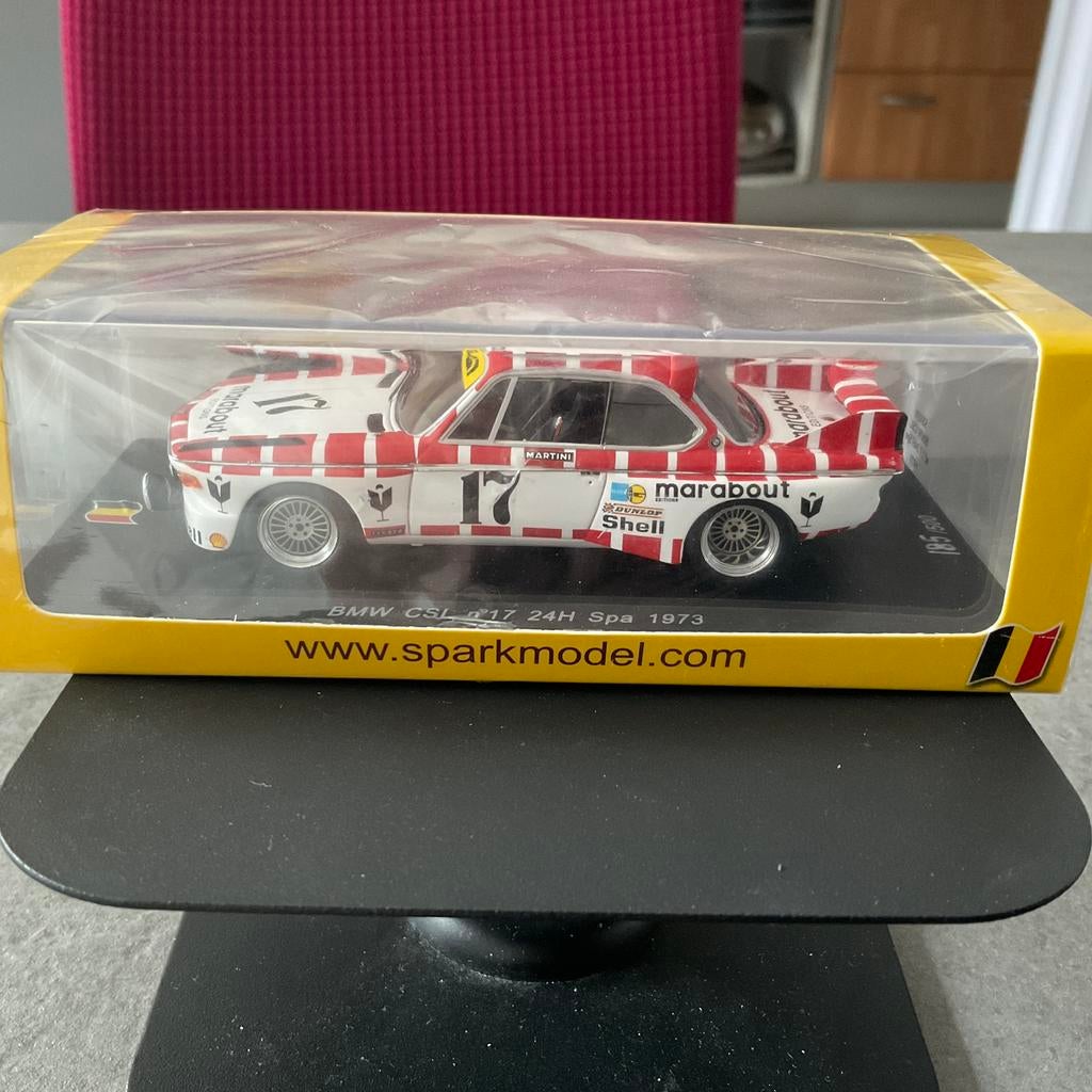 1/43 BMW CSL nr17 24h Spa 1973, Spark, Enlèvement ou Envoi, Neuf