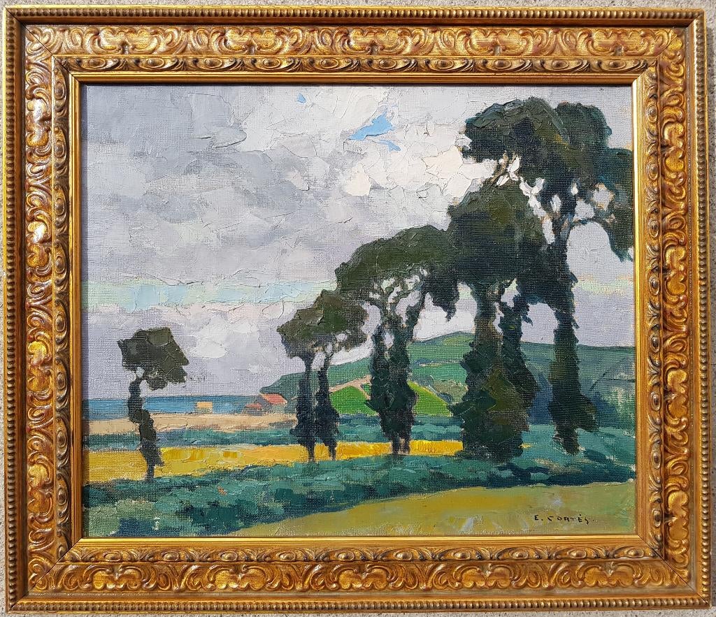 Edouard CORTÈS - Huile sur toile - CERTIFICAT, Antiquités & Art, Enlèvement ou Envoi