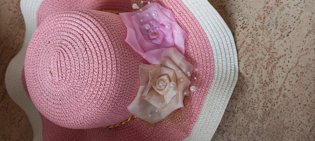 Roze dameshoed, Ophalen of Verzenden, Gedragen, 56 of 57 cm (M, 7 of 7⅛ inch), Hoed