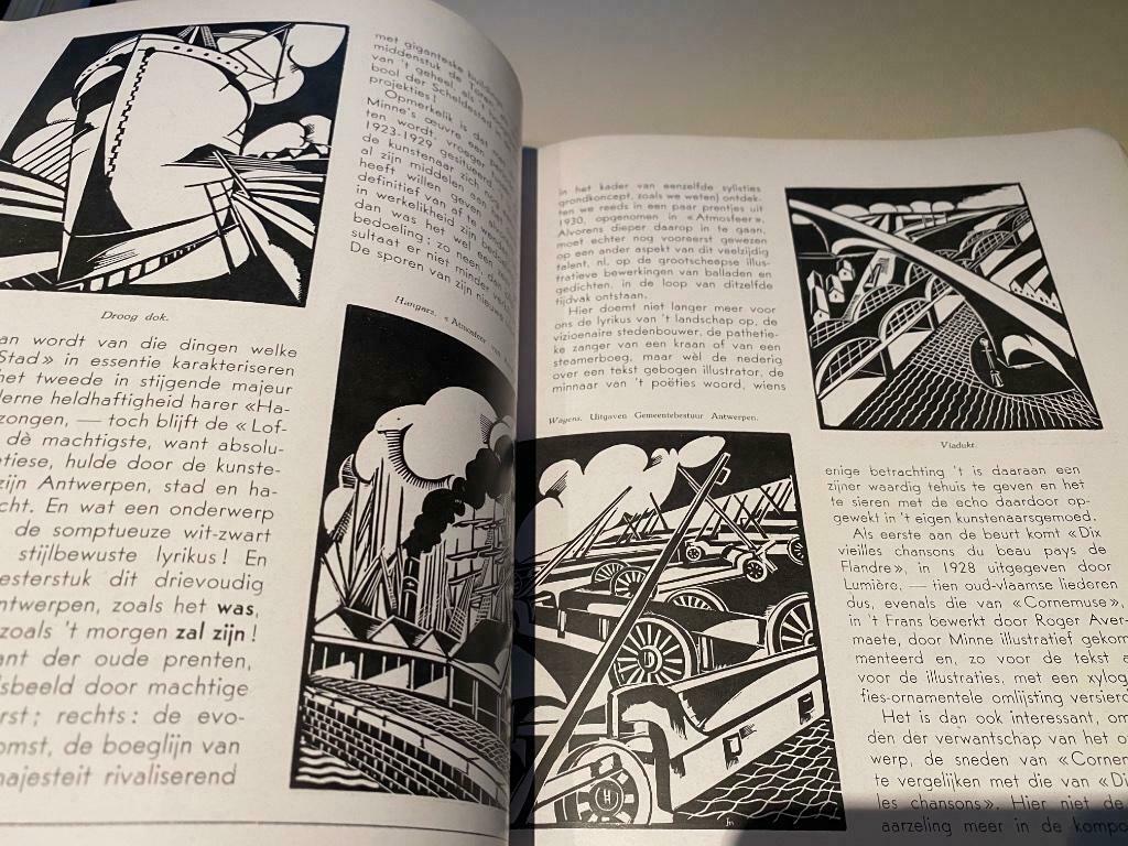Joris Minne etsen jaren 30 publicatie 100pag, Ophalen of Verzenden, Zo goed als nieuw, Grafische vormgeving