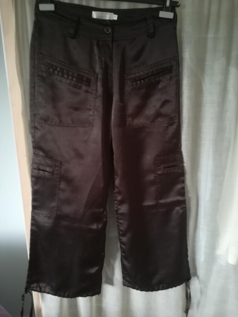Bruine broek maat 36 zijdelook., Ophalen of Verzenden, Zo goed als nieuw, Maat 36 (S)