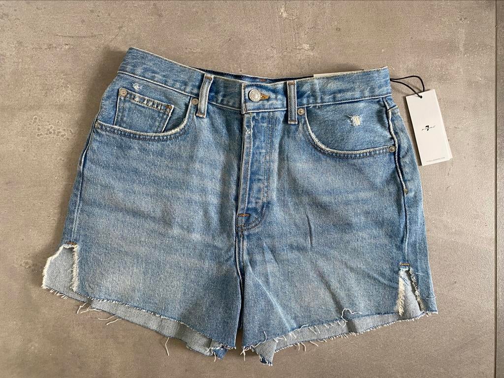 7 for all mankind - Jeansshort. Maat 28. Nieuw, Blauw, Nieuw, Ophalen of Verzenden, W28 - W29 (confectie 36)