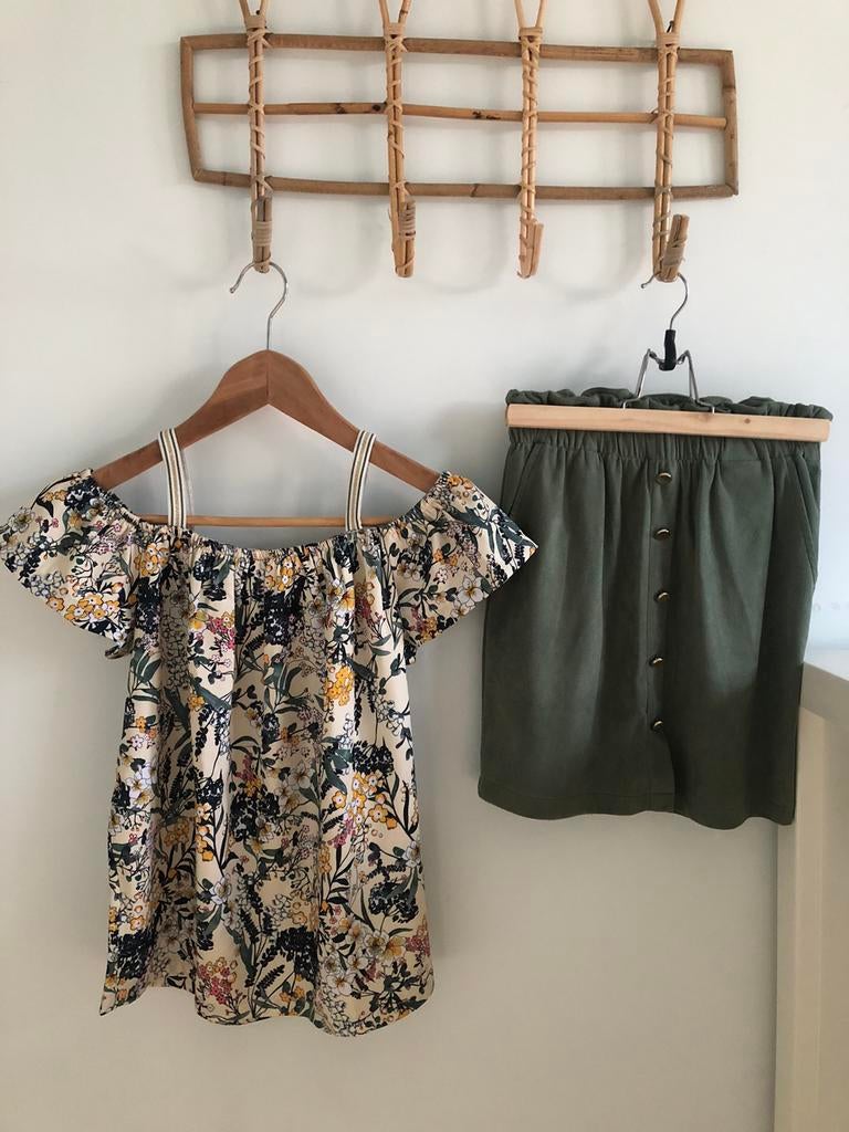 Blouse + rokje daim Milla Star JBC maat 152 - NIEUW, Ophalen, Meisje, Nieuw, Milla Star by JBC