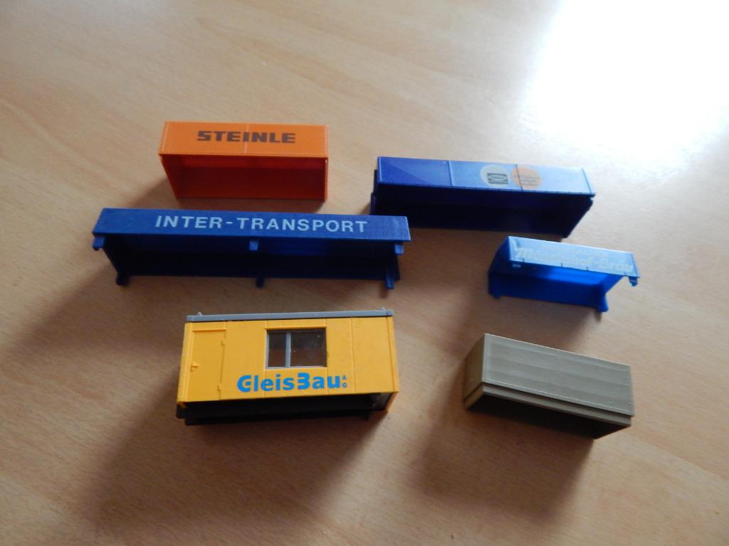 H0 lot van 6x delen bovenbouw vrachtwagens, Overige merken, Gebruikt, Gelijkstroom of Wisselstroom, Overige typen