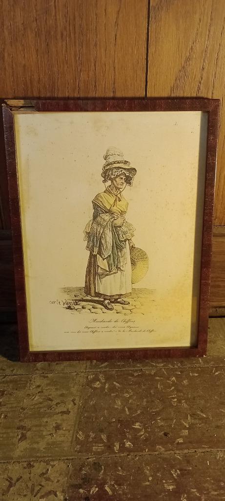 Gravure Carle Vernet, „Koopman van lompen” 20x26, n177, Ophalen of Verzenden
