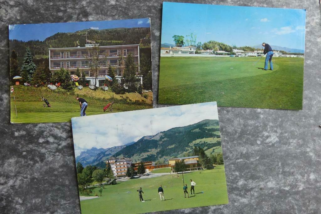 5 postkaarten Golf , Spanje, Frankrijk eind '60 begin '70, Verzamelen, Ophalen of Verzenden, 1960 tot 1980, Gelopen, Sport en Spel