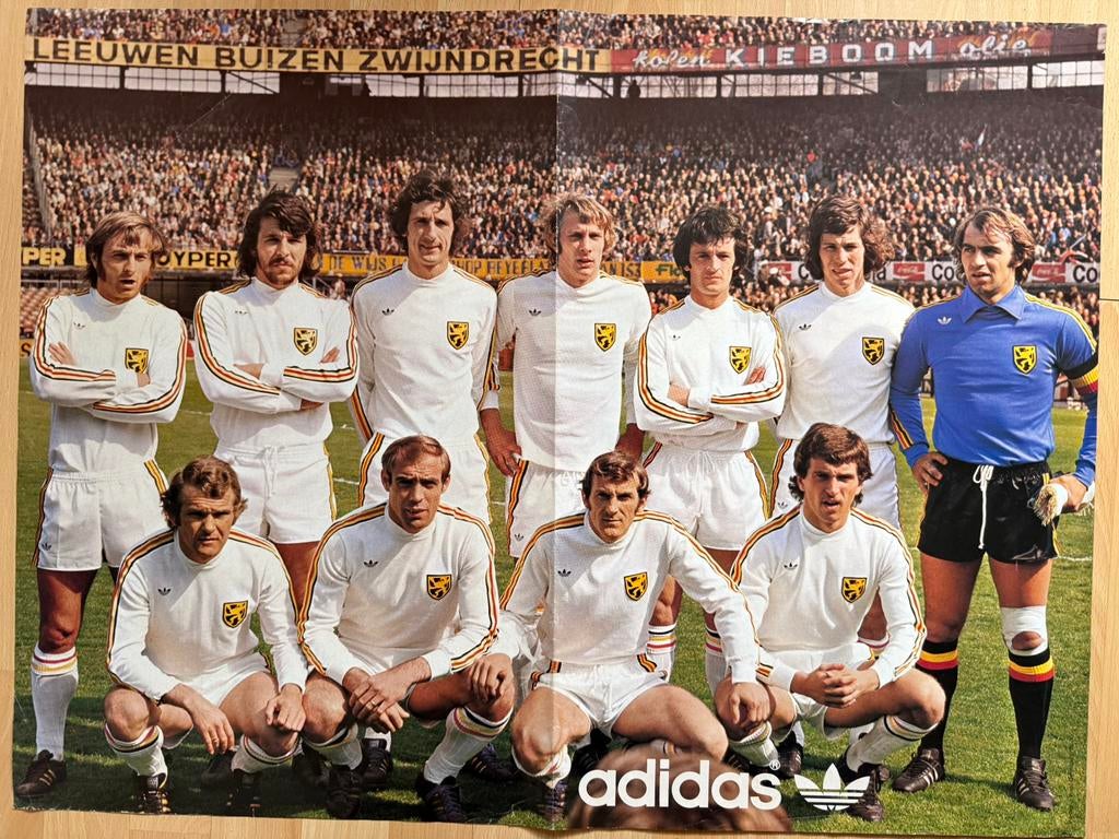 Poster rode duivels adidas orgineel 78, Verzamelen, Ophalen of Verzenden, Gebruikt, Poster, Plaatje of Sticker