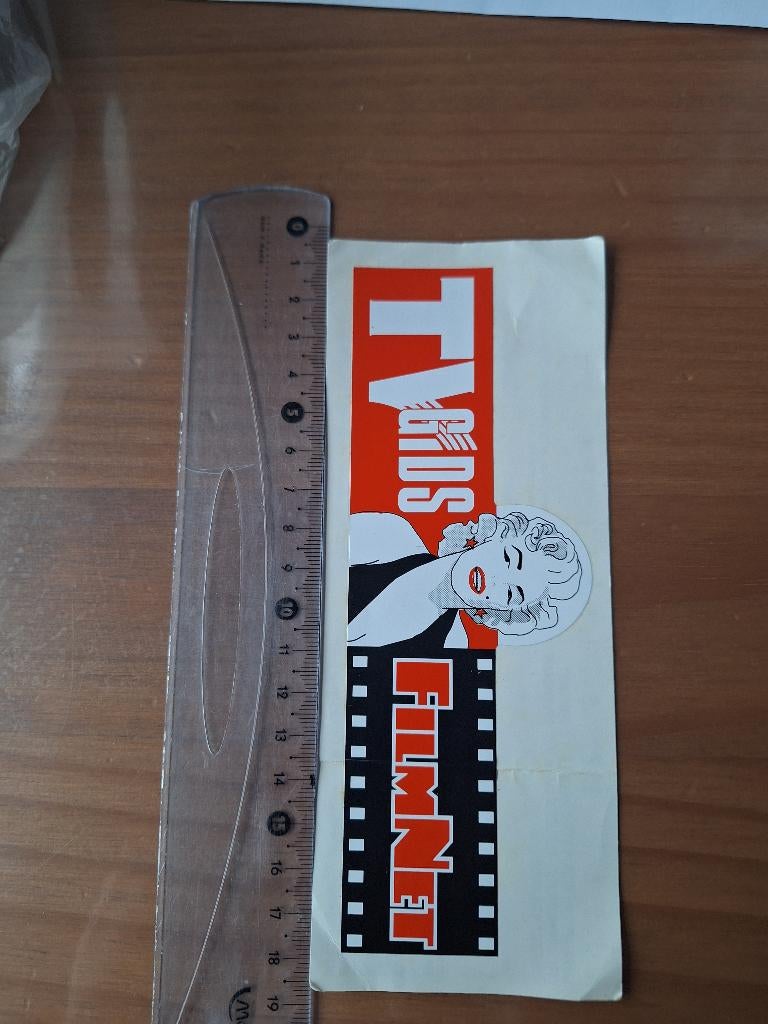 Vintage Sticker TVgids Filmnet Marilyn Monroe wedstrijd, Verzamelen, Ophalen of Verzenden, Gebruikt