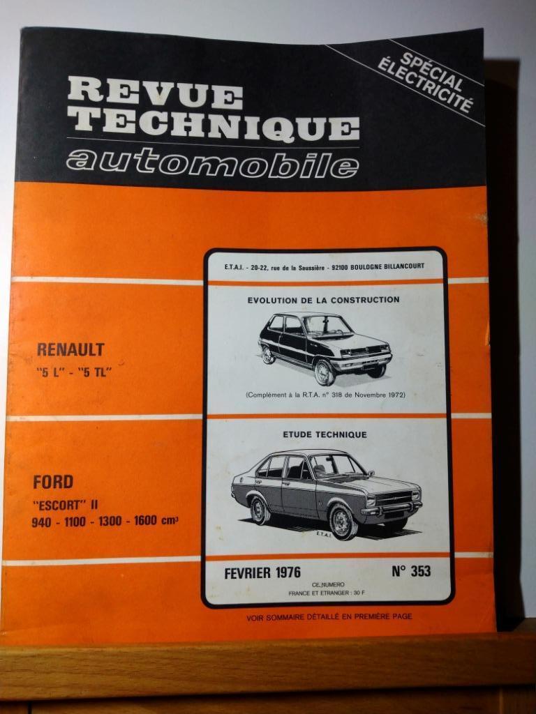 RTA - Ford Escort II - Renault 5 - n 353, Verzenden