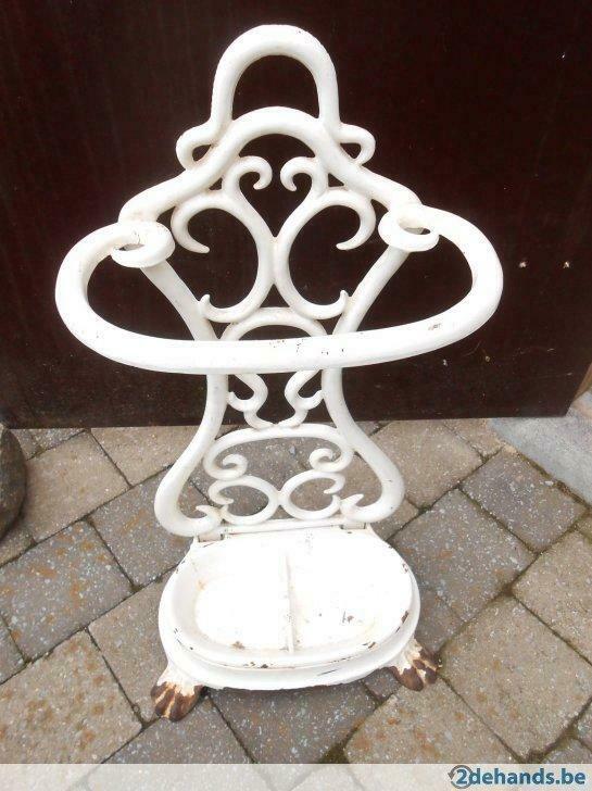 Porte-parapluie ancien, émail, fonte, bon état., Enlèvement ou Envoi