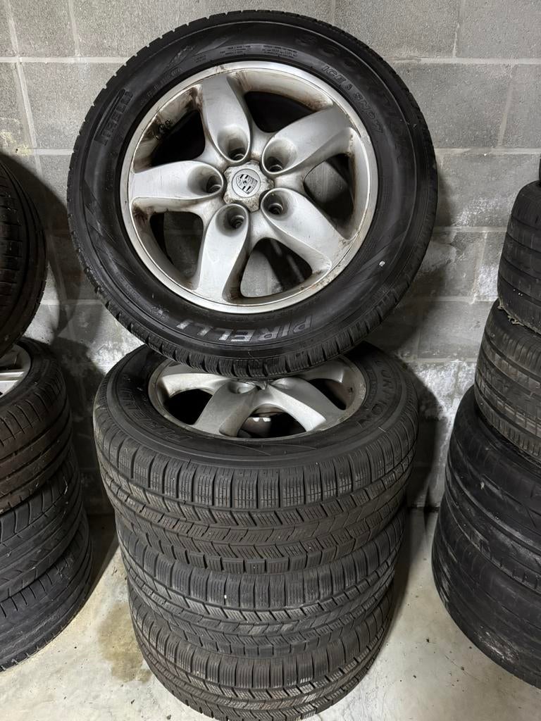Porsche winterbanden met velgen 18 inch, Ophalen, 18 inch, Winterbanden, Band(en)