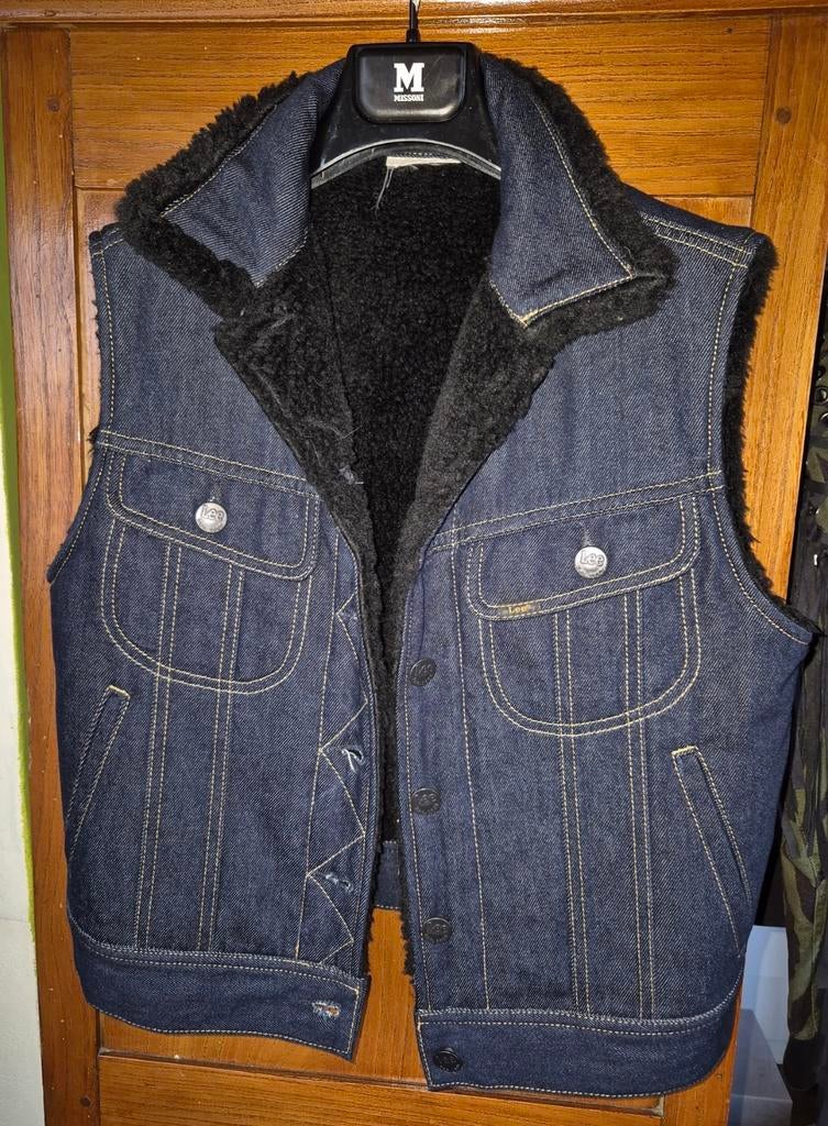 Gilet en cuir en jean, gilet, taille S, Enlèvement ou Envoi, Neuf, Taille 36 (S)