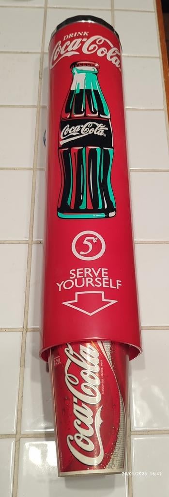 Un distributeur de gobelets COCA-COLA ., Enlèvement ou Envoi, Utilisé, Ustensile