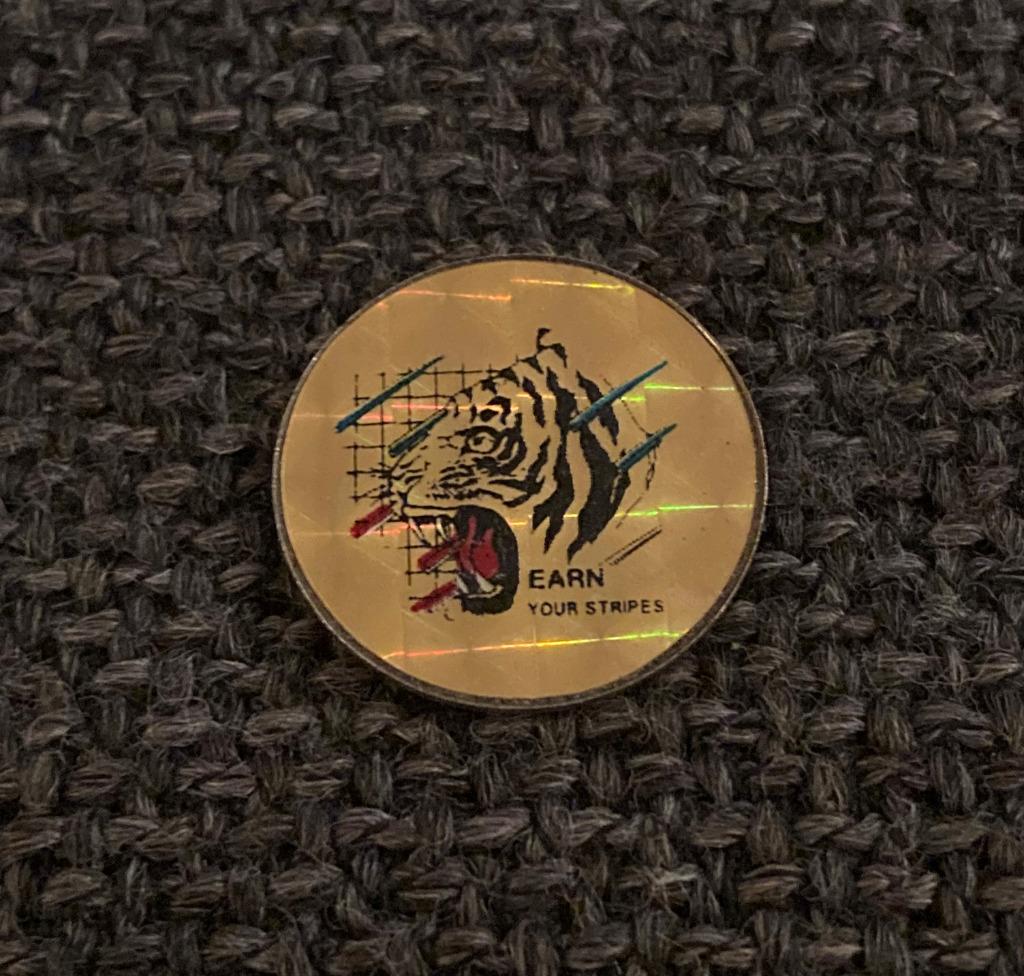 PIN - EARN YOUR STRIPES - TIJGER - TIGER - TIGRE, Envoi, Utilisé, Animal et Nature, Insigne ou Pin's