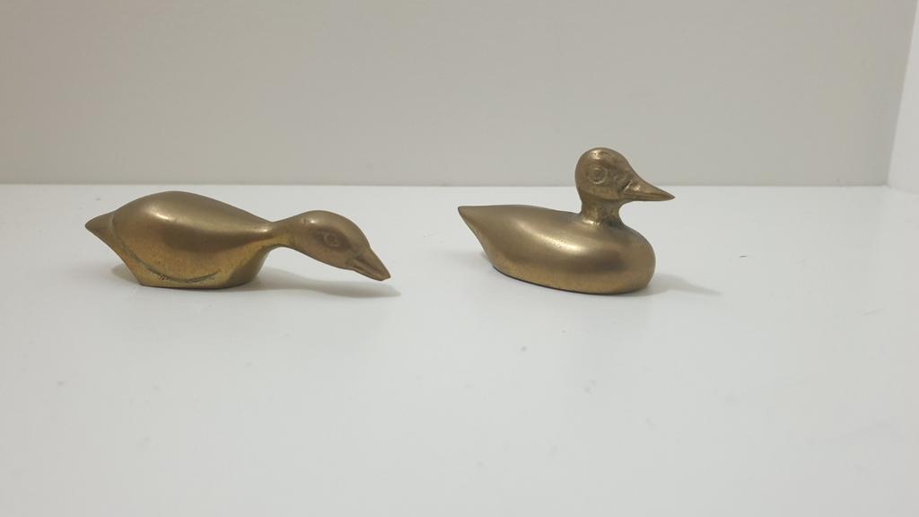 2 miniatuur brass eendjes, Verzamelen, Ophalen