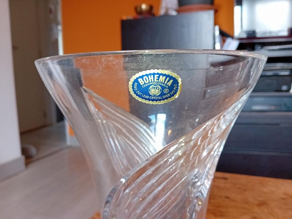 Boheemse kristallen vaas, Ophalen of Verzenden