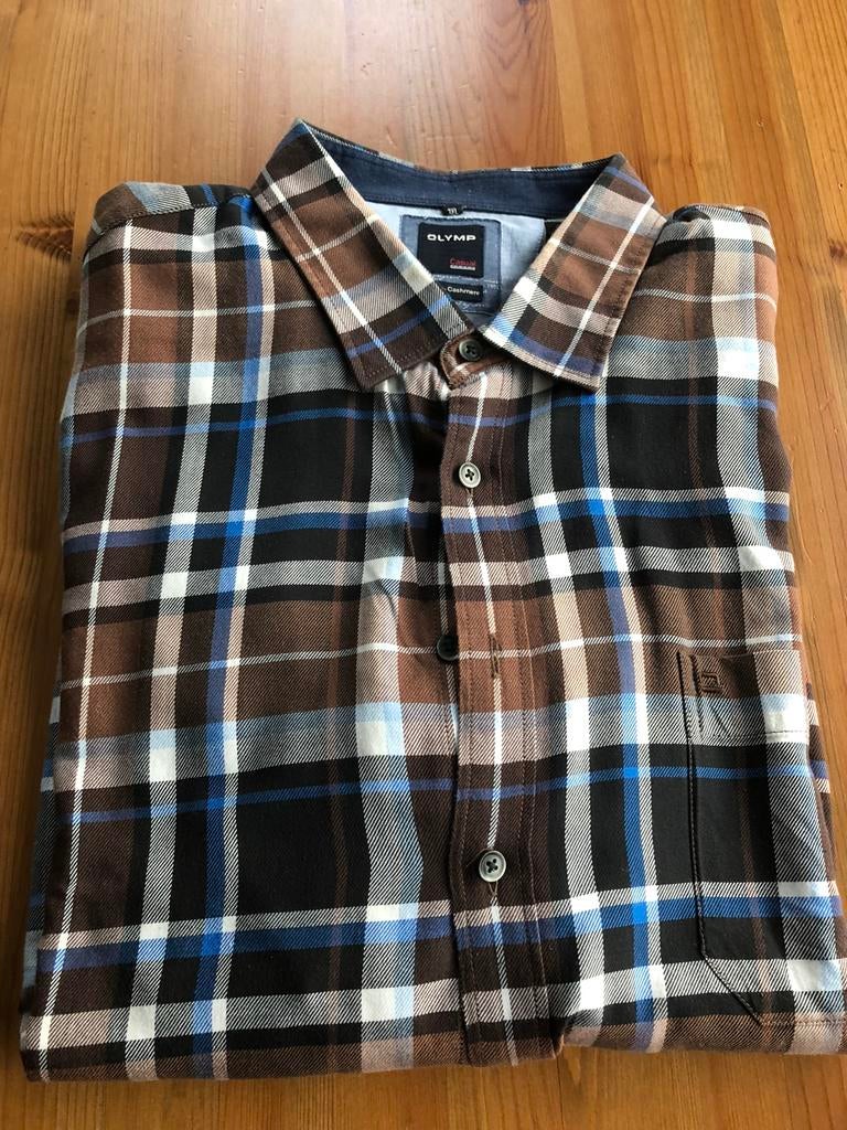Hemd lange mouwen Olymp Casual 3xl, Kleding | Heren, Overhemd, Bruin, Ophalen of Verzenden, Zo goed als nieuw