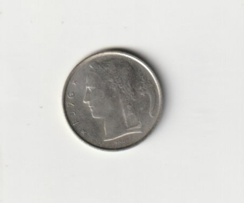 BELGIË BELGIUM BOUDEWIJN 5 FRANCS 1976 FR, Ophalen of Verzenden, Metaal, Losse munt