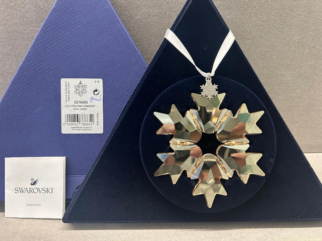 Swarovski Kerstster groot SCS 2018 Golden Shadow, Lim editie, Ophalen of Verzenden, Nieuw, Figuurtje
