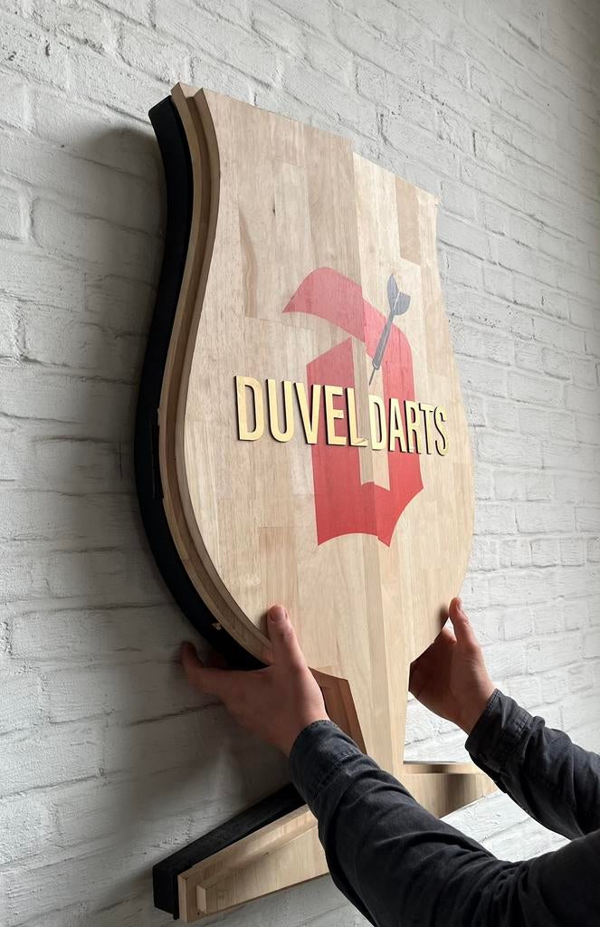Duvel Ultimate Dartskast + dartsblok + pijltjes - NIEUW!, Sport en Fitness, Ophalen, Nieuw, Dartbord met pijlen