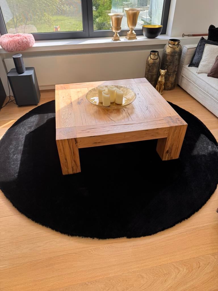 2 zwarte mooie hoogpolige tapijten, Huis en Inrichting, Ophalen, Zwart, 200 cm of meer, Overige vormen
