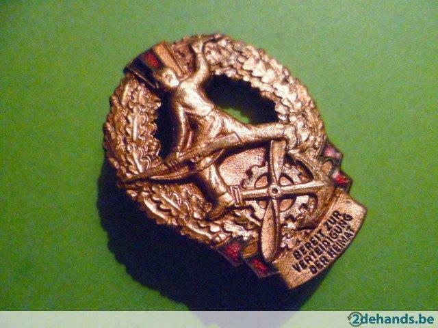 DDR, GST, Bereit zur Verteidigung der Heimat, brons/email, Verzamelen, Verzenden, Landmacht, Lintje, Medaille of Wings