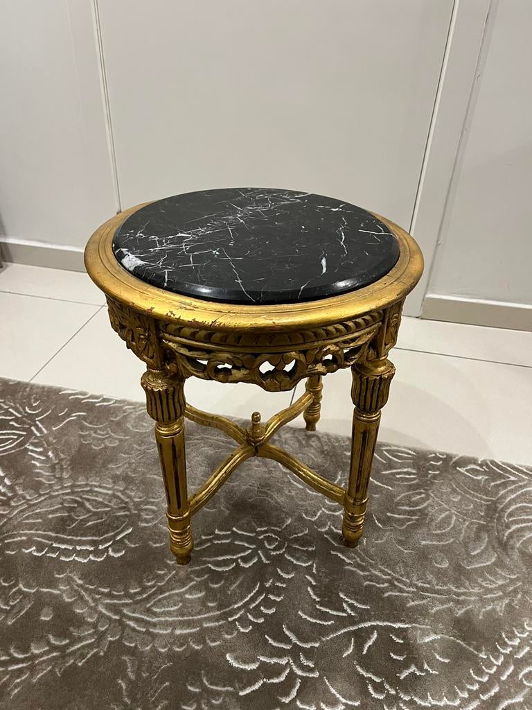 Table d'appoint ancienne avec plateau en marbre, Enlèvement