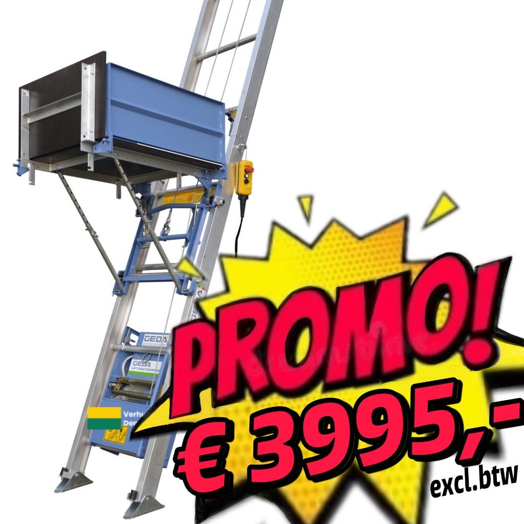 GEDA Ladderlift SUPERACTIE nu met 31% | v.a €3995, Bricolage & Construction, Monte-charges, Neuf, Ascenseur de chantier, Enlèvement