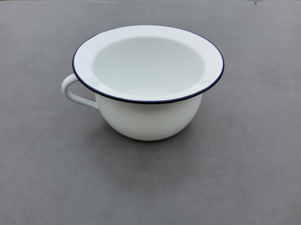 Ancien pot de chambre tôle émaillée. Voir description., Enlèvement ou Envoi