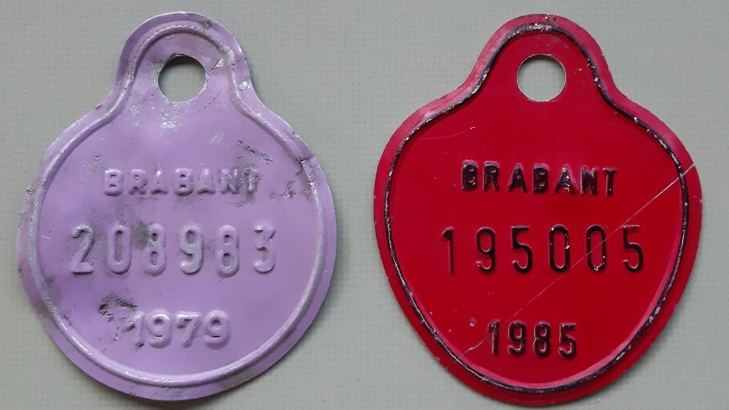 2 fietsplaatjes 1979 - 1985 Brabant, Enlèvement ou Envoi, Autres types