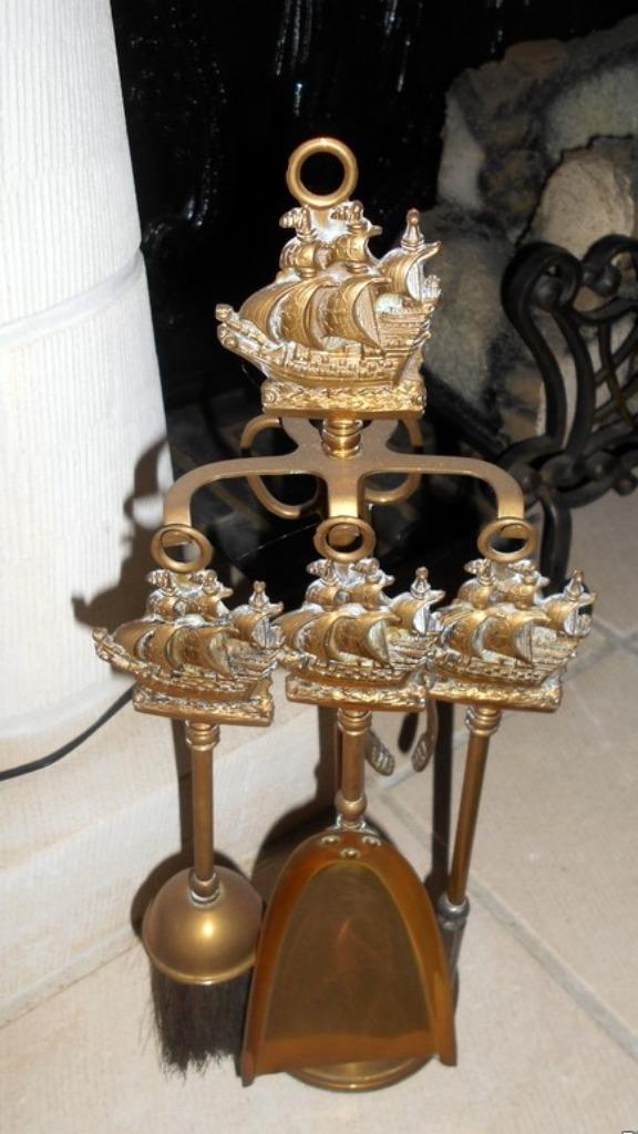 Garniture en cuivre pour feu-ouvert, Enlèvement, Cuivre