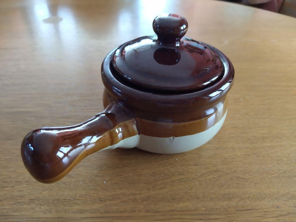 Nieuw - Kleine bruine fonduepan met deksel, Ophalen of Verzenden