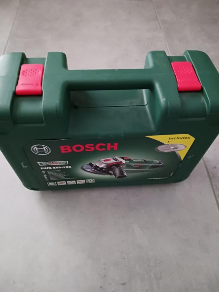 Bosch PWS 850-125 haakse slijper te koop., Doe-het-zelf en Bouw, Gereedschap | Slijpmachines, Ophalen, Zo goed als nieuw