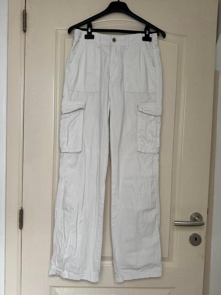 Pantalon femme BERSHKA Taille 36, Ophalen, Wit, BERSHKA, Maat 36 (S)