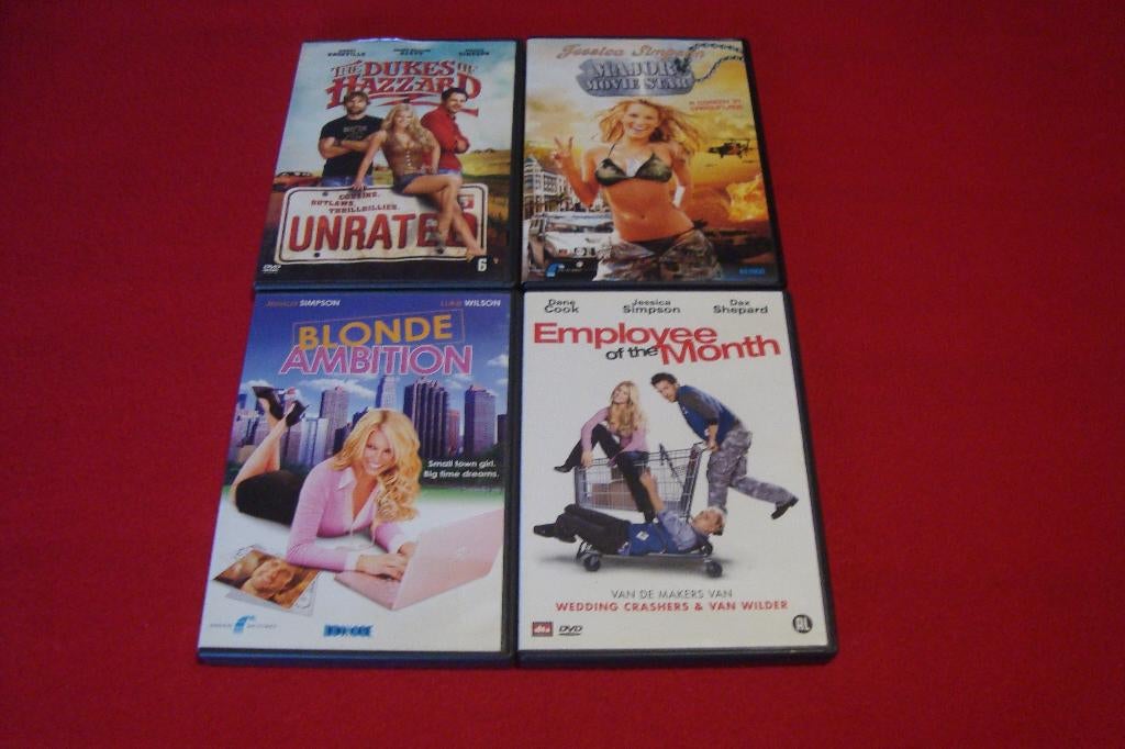4 dvd's met jessica simpson, Ophalen of Verzenden