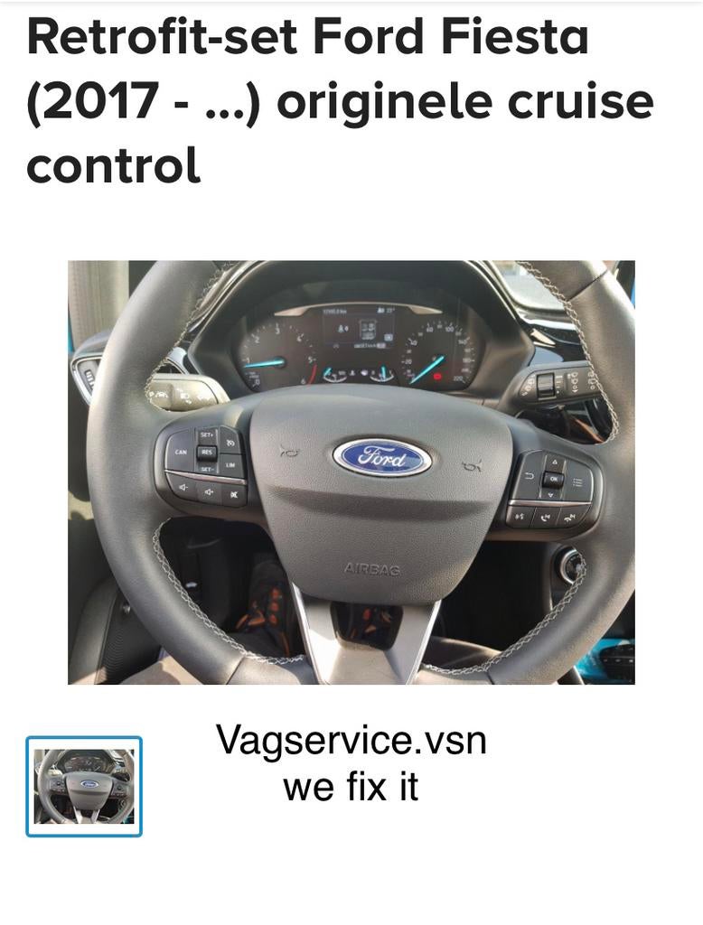 cruise control inbouwen camera Ford Fiesta MK8, Nieuw, Seat