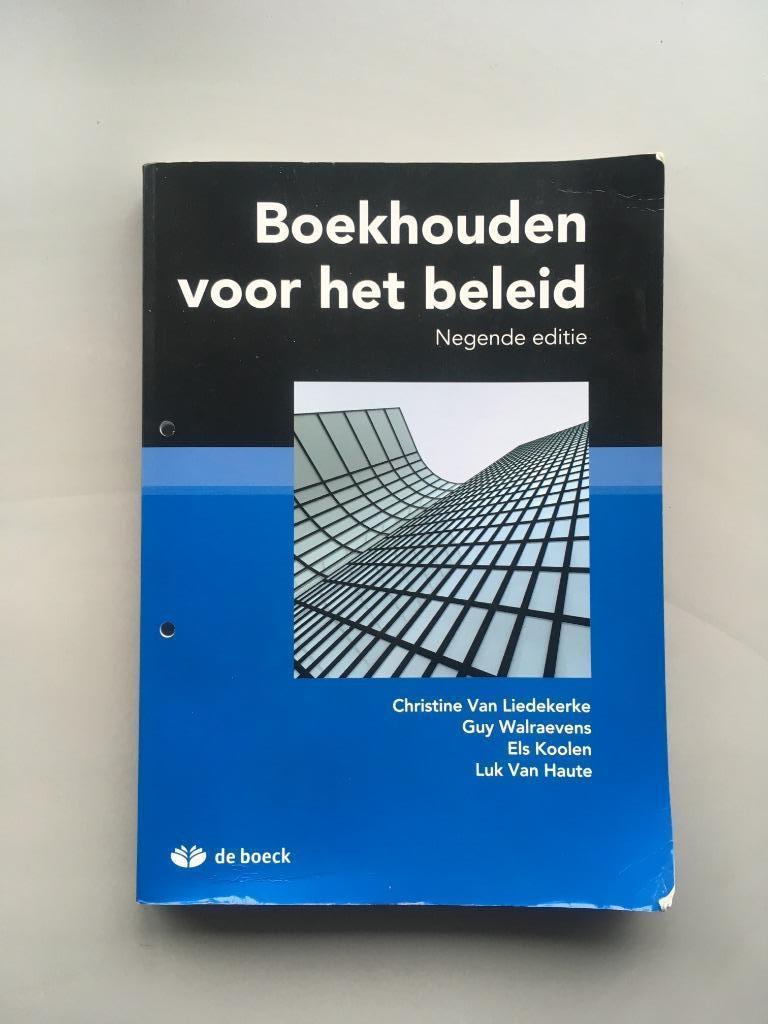 Boekhouden voor het beleid negende editie, Ophalen of Verzenden, Gelezen, Hoger Onderwijs, Diverse auteurs