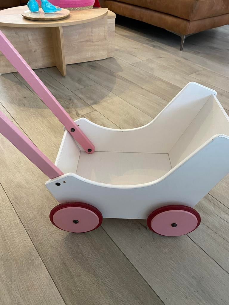Haba houten buggy, Kinderen en Baby's, Speelgoed | Poppen, Ophalen, Gebruikt, Overige typen