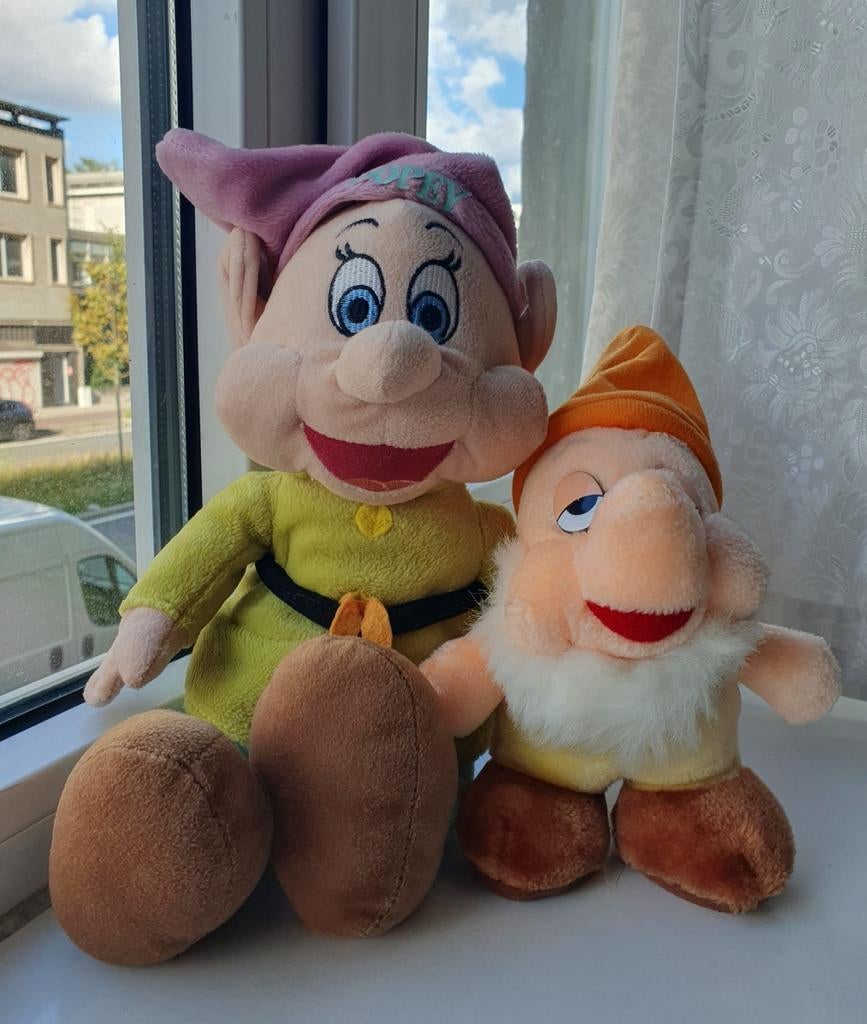 Kabouter Dopey/Stoetel + kaboutertje Sleepy/Dommel, Ophalen of Verzenden, Zo goed als nieuw, Overige typen