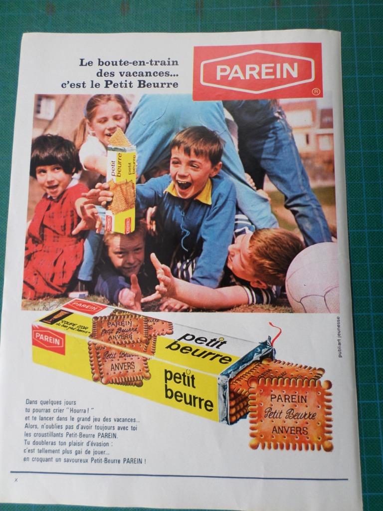 Parein biscuits - publicité papier Petit Beurre - 1965, Enlèvement ou Envoi, Utilisé, Autres types