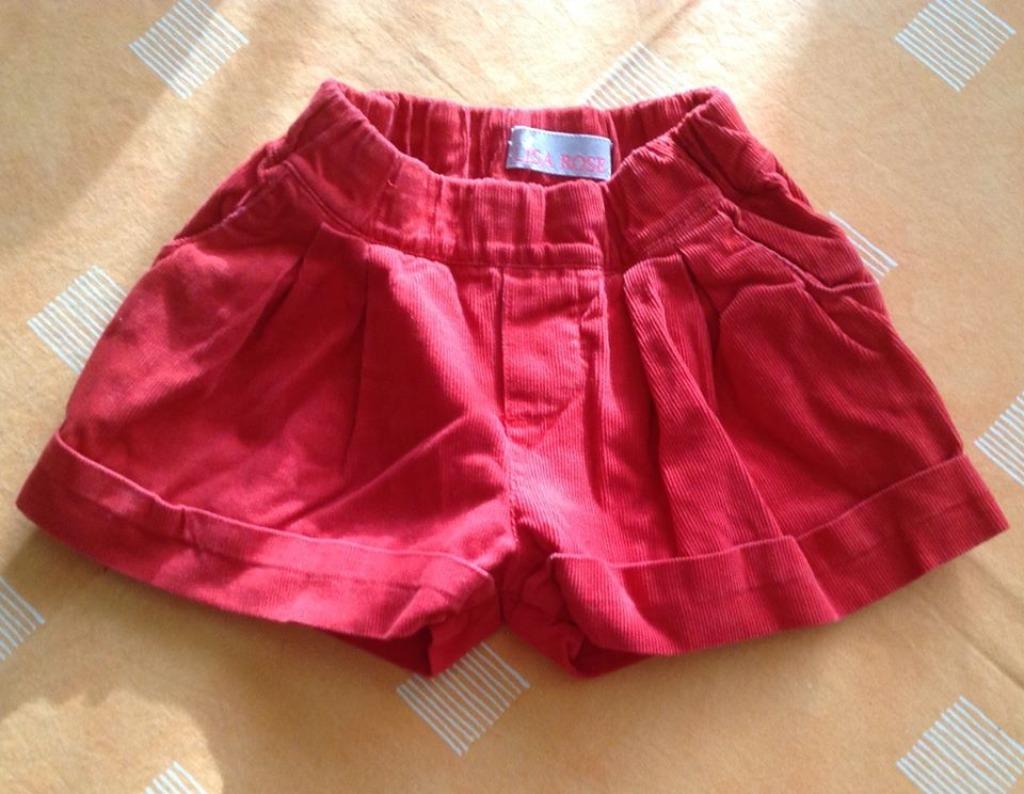 Lisa Rose 3-jarige rode fluwelen korte broek, Ophalen of Verzenden, Zo goed als nieuw, Lisa Rose, Meisje