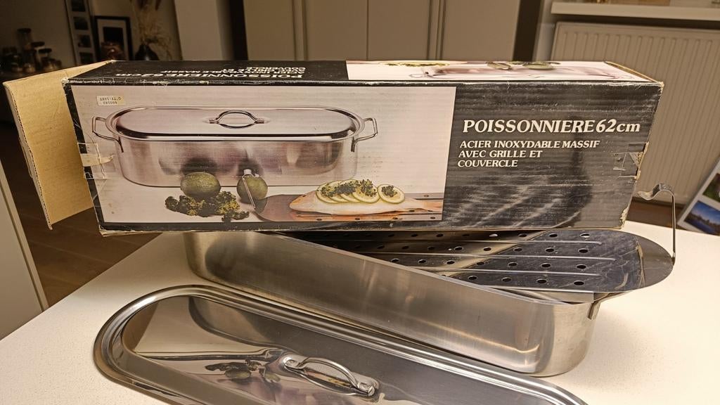 Poêle à pocher le poisson - acier inoxydable, Enlèvement ou Envoi