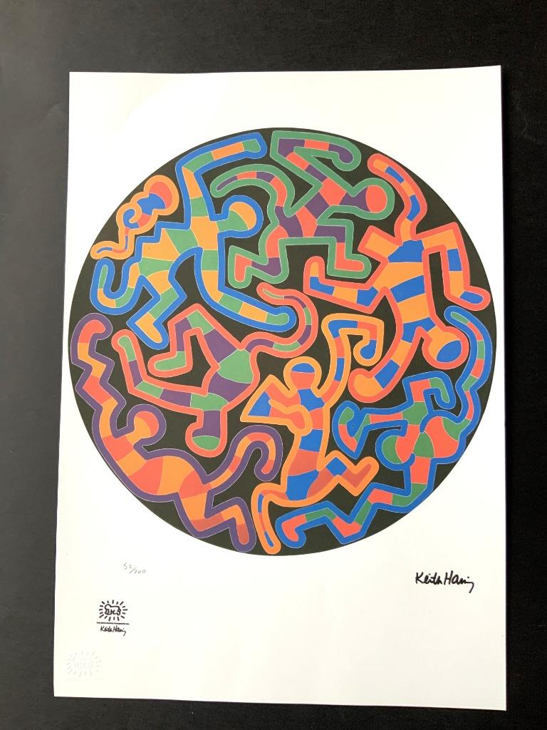 Litho van Keith Haring ,formaat 35 X 50 cm, Enlèvement ou Envoi